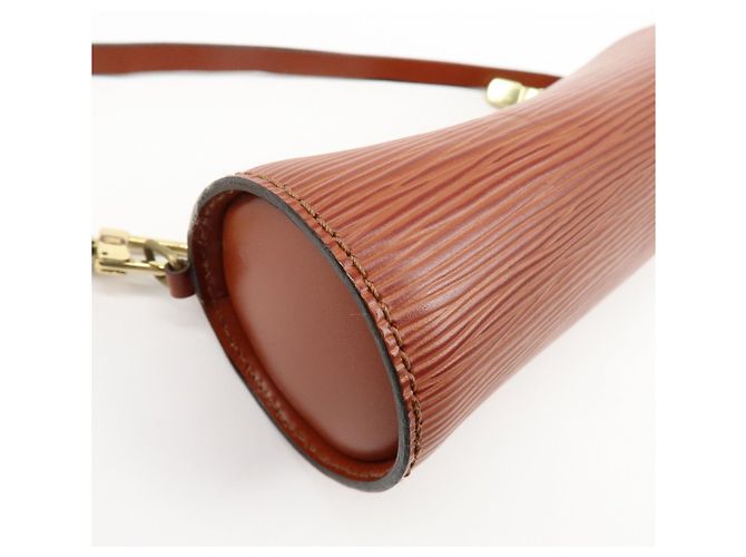 Louis Vuitton Epi Mini Pouch per Borsa a Mano Soufflot Kenya Brown - vista 11