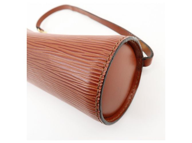 Louis Vuitton Epi Mini Pouch per Borsa a Mano Soufflot Kenya Brown - vista 12