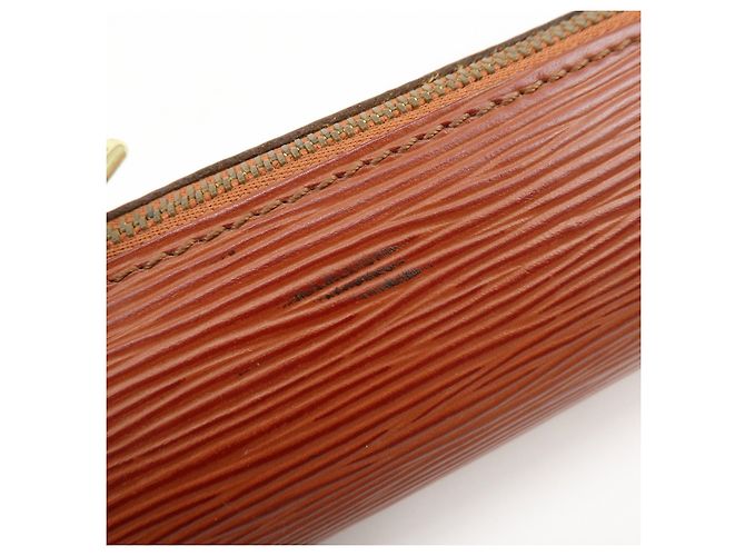 Louis Vuitton Epi Mini Pouch per Borsa a Mano Soufflot Kenya Brown - vista 18