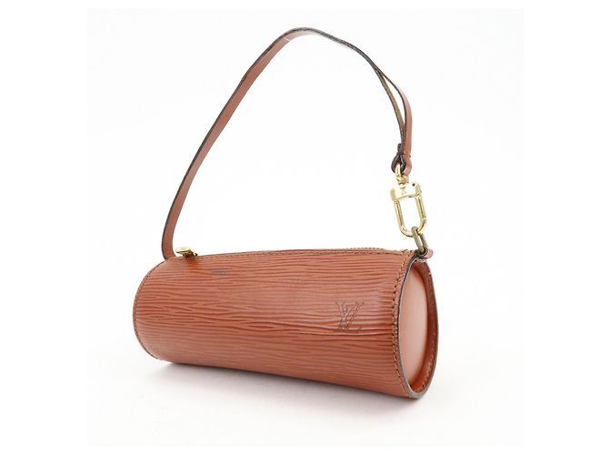 Louis Vuitton Epi Mini Pouch per Borsa a Mano Soufflot Kenya Brown - vista 3