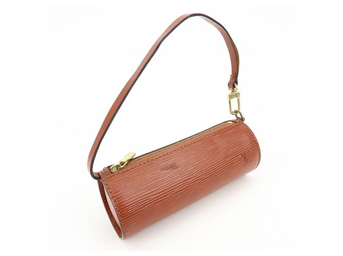 Louis Vuitton Epi Mini Pouch per Borsa a Mano Soufflot Kenya Brown - vista 4