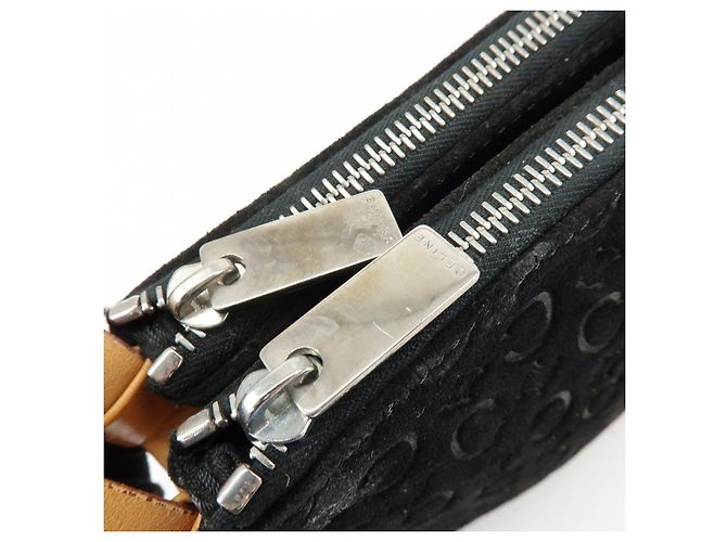 Céline Borsa a tracolla e borsa a mano CELINE C Macadam in pelle scamosciata Nero e Marrone - vista 18