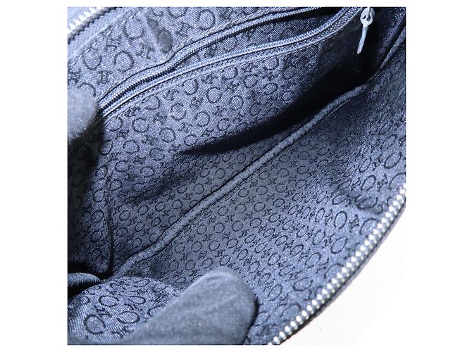 Céline Borsa a tracolla e borsa a mano CELINE C Macadam in pelle scamosciata Nero e Marrone - vista 20