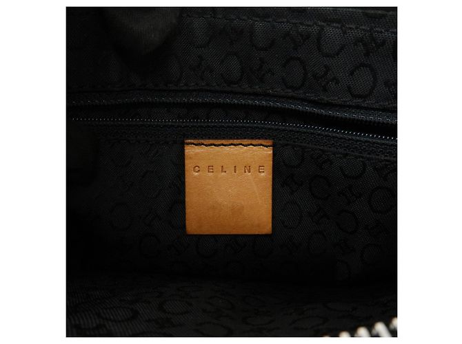 Céline Borsa a tracolla e borsa a mano CELINE C Macadam in pelle scamosciata Nero e Marrone - vista 22