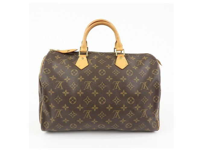 Louis Vuitton Monogram Speedy 35 Boston Bag Hand Bag Brown M41524 - vista 2