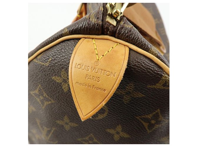Louis Vuitton Monogram Speedy 35 Boston Bag Hand Bag Brown M41524 - vista 23