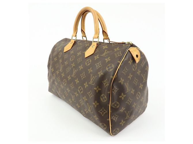 Louis Vuitton Monogram Speedy 35 Boston Bag Hand Bag Brown M41524 - vista 3