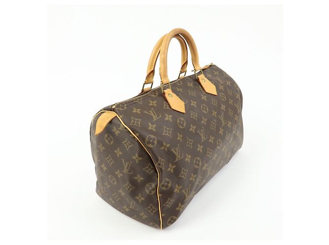 Louis Vuitton Monogram Speedy 35 Boston Bag Hand Bag Brown M41524 - vista 4