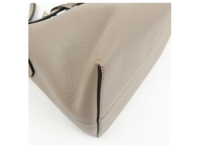 FENDI By The Way Medium Leder 2Way Bag Handtasche Greige 8BL146 - Ansicht 11