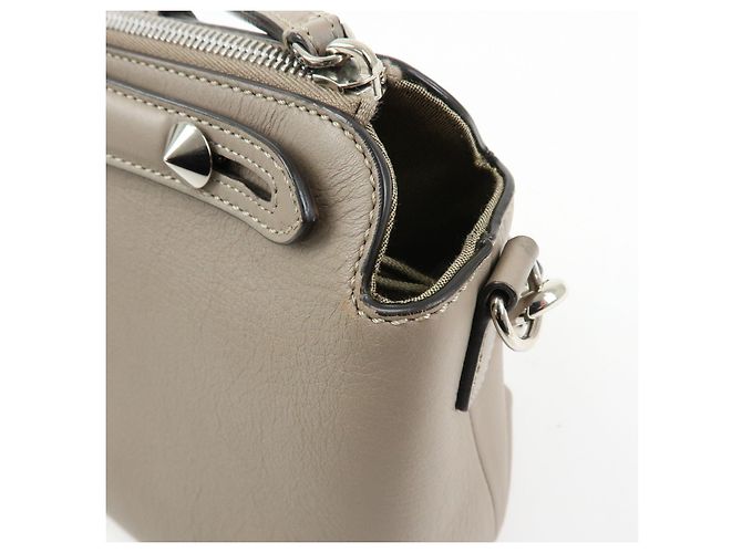 FENDI By The Way Medium Leder 2Way Bag Handtasche Greige 8BL146 - Ansicht 16