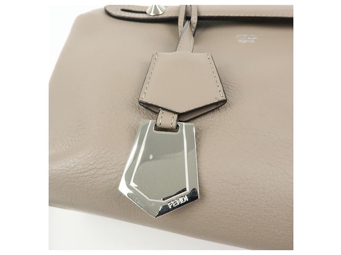 FENDI By The Way Medium Leder 2Way Bag Handtasche Greige 8BL146 - Ansicht 17