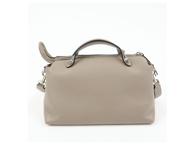 FENDI By The Way Medium Leder 2Way Bag Handtasche Greige 8BL146 - Ansicht 2