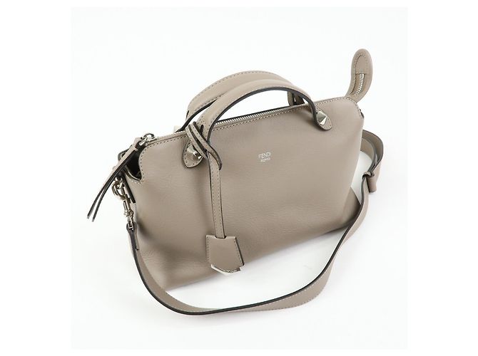 FENDI By The Way Medium Leder 2Way Bag Handtasche Greige 8BL146 - Ansicht 4