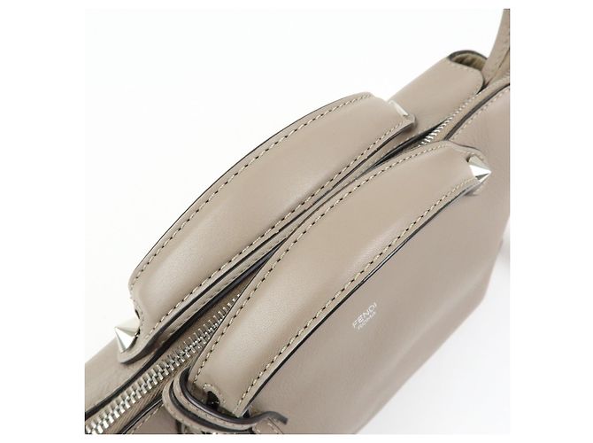 FENDI By The Way Medium Leder 2Way Bag Handtasche Greige 8BL146 - Ansicht 9