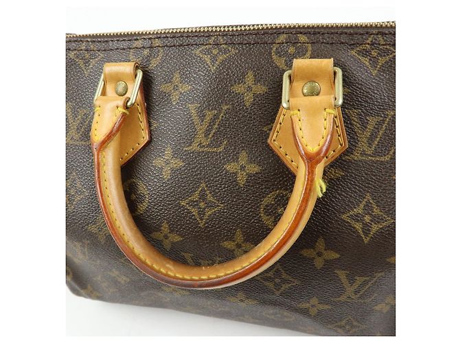 Louis Vuitton Monogram Speedy 25 Boston Bag Hand Bag Brown M41528 - vista 11