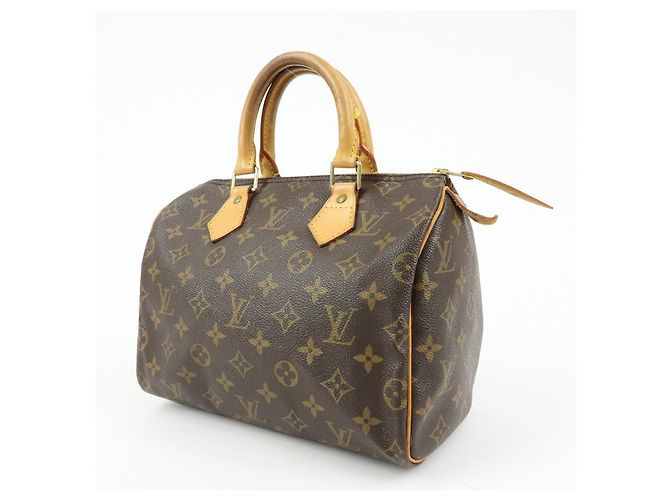 Louis Vuitton Monogram Speedy 25 Boston Bag Hand Bag Brown M41528 - vista 3