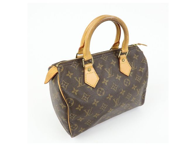 Louis Vuitton Monogram Speedy 25 Boston Bag Hand Bag Brown M41528 - vista 4