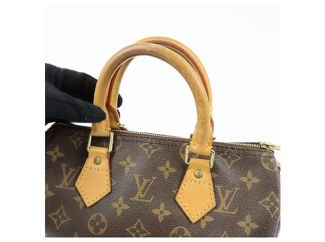 Louis Vuitton Monogram Speedy 25 Boston Bag Hand Bag Brown M41528 - vista 7