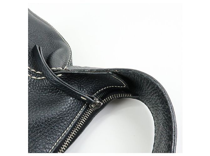 Borsa a tracolla e borsa a mano in pelle con cuciture logo TOD'S Nero - vista 10
