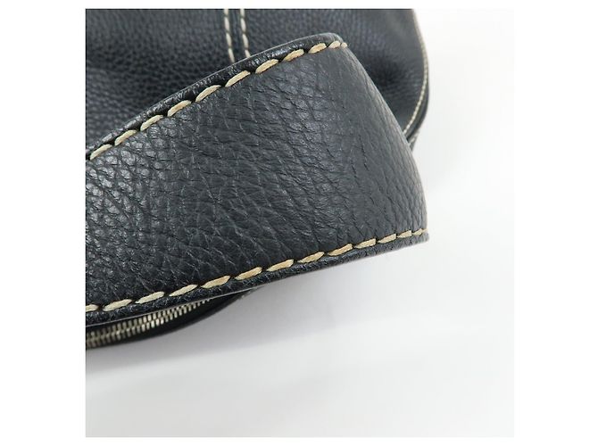 Borsa a tracolla e borsa a mano in pelle con cuciture logo TOD'S Nero - vista 11