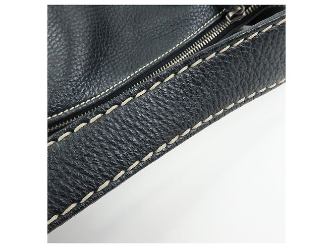Borsa a tracolla e borsa a mano in pelle con cuciture logo TOD'S Nero - vista 12