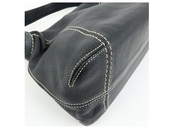 Borsa a tracolla e borsa a mano in pelle con cuciture logo TOD'S Nero - vista 13