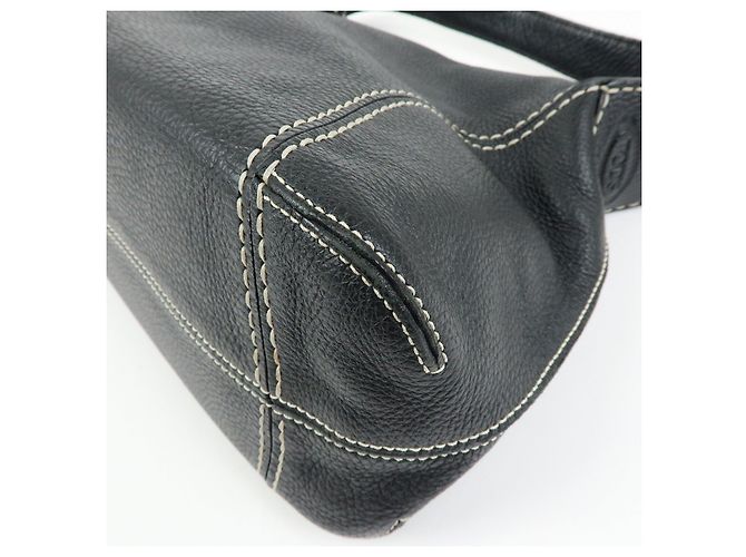 Borsa a tracolla e borsa a mano in pelle con cuciture logo TOD'S Nero - vista 14