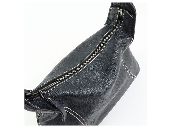 Borsa a tracolla e borsa a mano in pelle con cuciture logo TOD'S Nero - vista 20