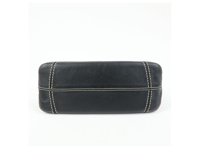 Borsa a tracolla e borsa a mano in pelle con cuciture logo TOD'S Nero - vista 5