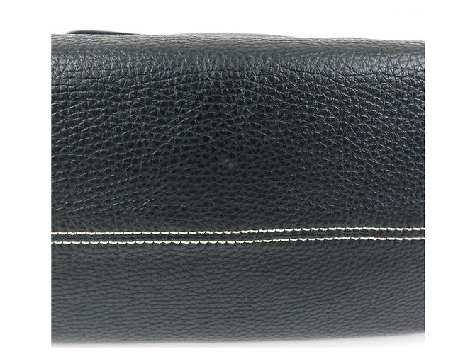 Borsa a tracolla e borsa a mano in pelle con cuciture logo TOD'S Nero - vista 6