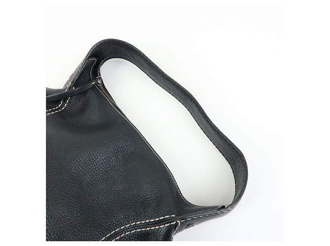 Borsa a tracolla e borsa a mano in pelle con cuciture logo TOD'S Nero - vista 7