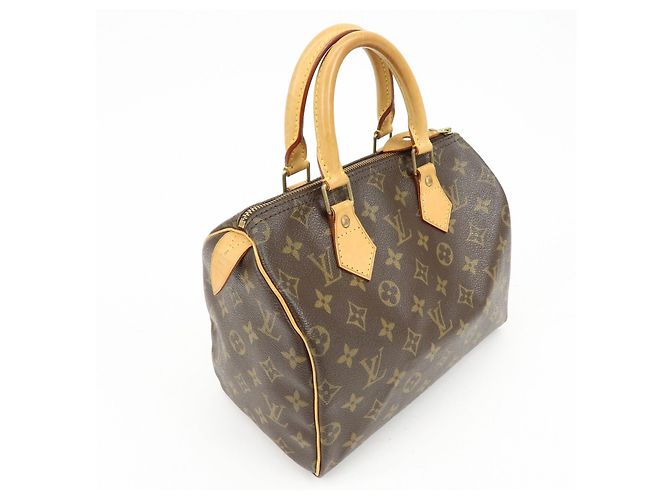 Louis Vuitton Monogram Speedy 25 Boston Bag Hand Bag Brown M41528 - vista 4