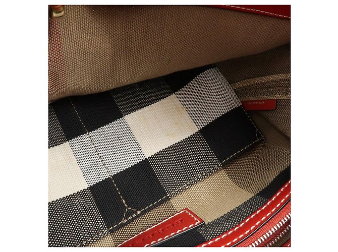 Borsa a mano e a tracolla 2Way Burberry Nova Plaid in Canvas e Pelle Beige - vista 21