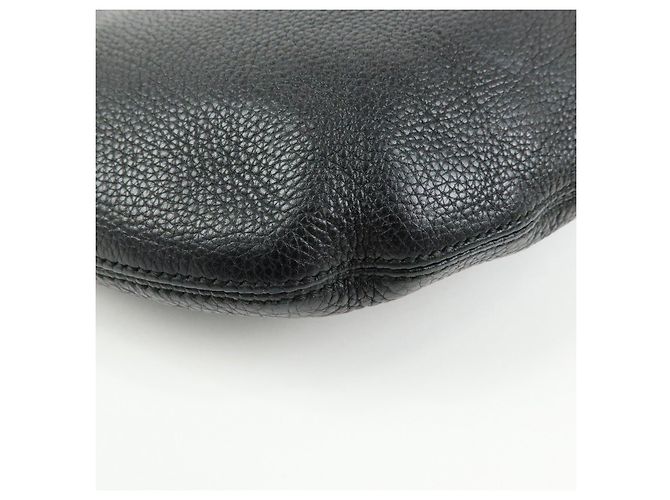 Borsa a tracolla in pelle GUCCI SOHO Interlocking G con nappina Nero 308361 - vista 11