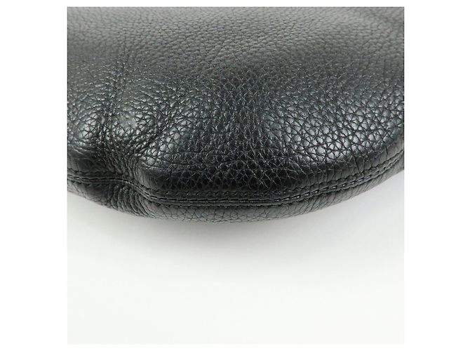 Borsa a tracolla in pelle GUCCI SOHO Interlocking G con nappina Nero 308361 - vista 12