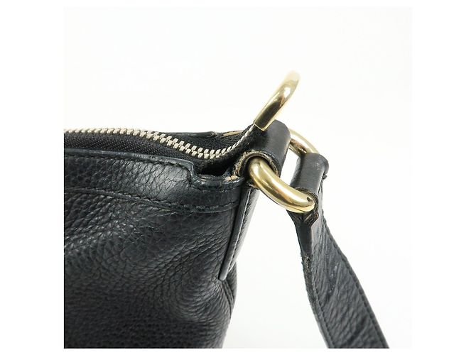 Borsa a tracolla in pelle GUCCI SOHO Interlocking G con nappina Nero 308361 - vista 15