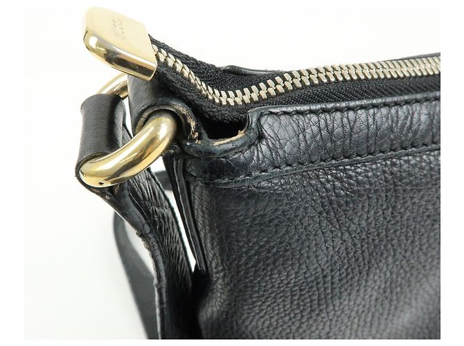 Borsa a tracolla in pelle GUCCI SOHO Interlocking G con nappina Nero 308361 - vista 16