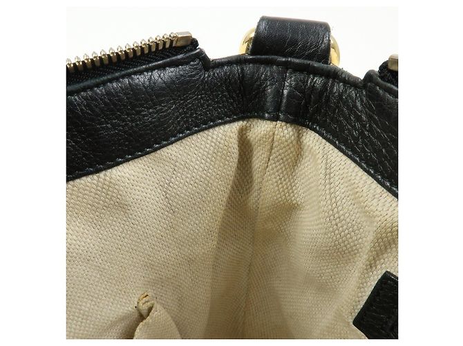 Borsa a tracolla in pelle GUCCI SOHO Interlocking G con nappina Nero 308361 - vista 20