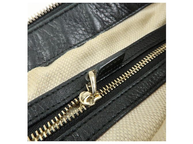 Borsa a tracolla in pelle GUCCI SOHO Interlocking G con nappina Nero 308361 - vista 22