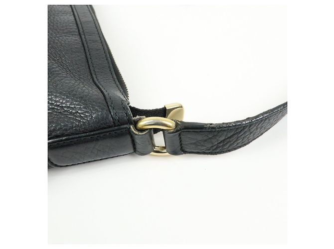 Borsa a tracolla in pelle GUCCI SOHO Interlocking G con nappina Nero 308361 - vista 7