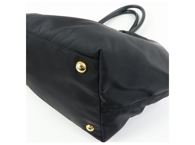Borsa tote a mano PRADA in nylon e pelle con nastro Nero BN1601 - vista 15