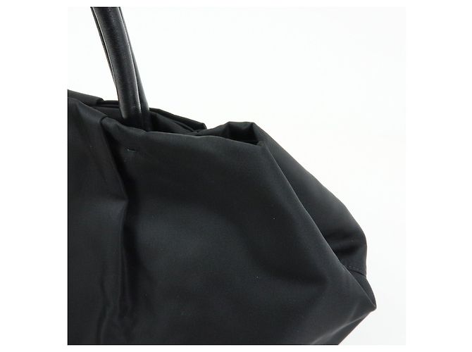 Borsa tote a mano PRADA in nylon e pelle con nastro Nero BN1601 - vista 19