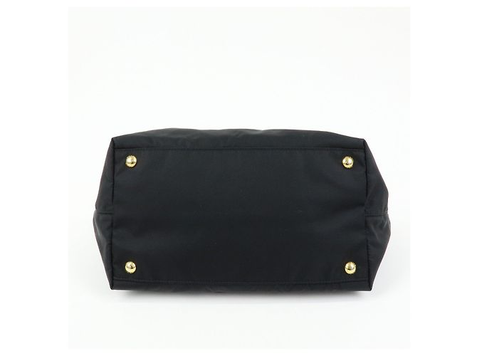 Borsa tote a mano PRADA in nylon e pelle con nastro Nero BN1601 - vista 5