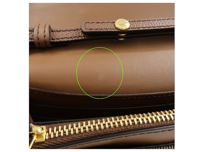 Borsa a tracolla con catena BURBERRY Nova Plaid in pelle e tela Brown Beige - vista 8