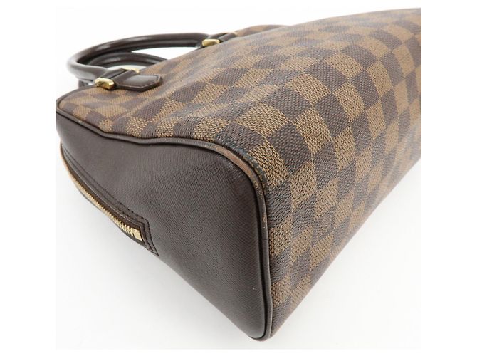 Borsa a mano Louis Vuitton Damier Ebene Canvas Leather Brera N51150 - vista 10