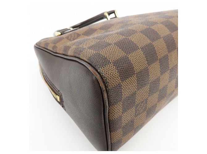 Borsa a mano Louis Vuitton Damier Ebene Canvas Leather Brera N51150 - vista 12