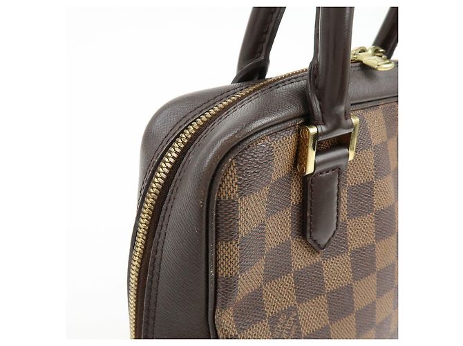 Borsa a mano Louis Vuitton Damier Ebene Canvas Leather Brera N51150 - vista 14