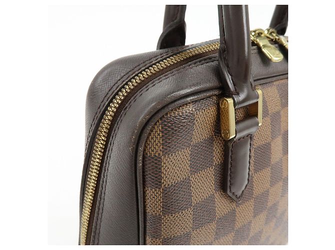 Borsa a mano Louis Vuitton Damier Ebene Canvas Leather Brera N51150 - vista 16