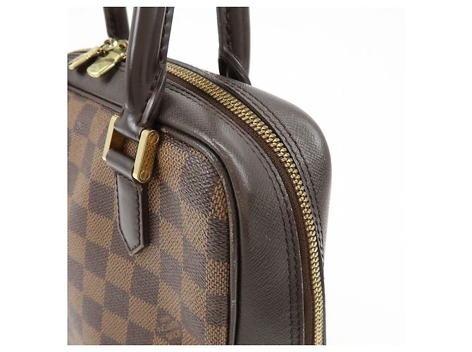 Borsa a mano Louis Vuitton Damier Ebene Canvas Leather Brera N51150 - vista 17
