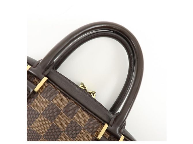 Borsa a mano Louis Vuitton Damier Ebene Canvas Leather Brera N51150 - vista 6